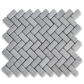 Carrara Marble Italian White Bianco Carrera Herringbone Mosaic Tile Floor Wall Tile Tumbled
